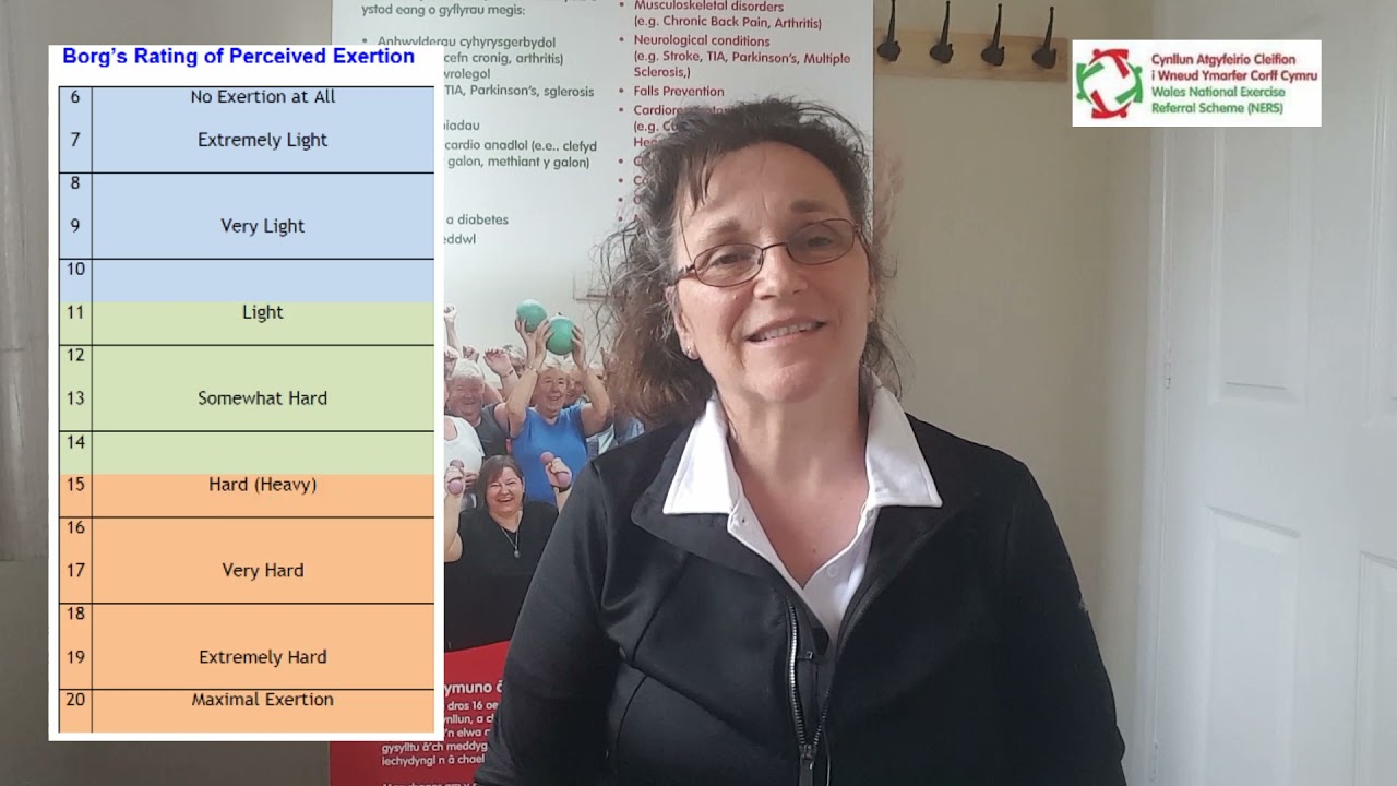 Rating of Perceived Exertion scale - RPE.
