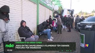 Chapecoense vive expectativa por confronto contra o Flamengo na Arena Condá