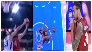 Christian Standhardinger CRAZIEST SHOT in SEMIS w/ STANDING REVERSE SHOT over rookie Brandon Bates