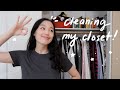 cleaning out my entire closet!! (kinda with the konmari method but not rly)
