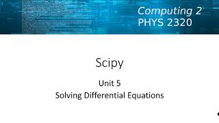 PHYS2320 Scipy Unit 5 Part 6
