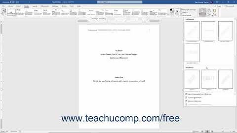 Word 2019 and 365 Tutorial Applying Watermarks Microsoft Training