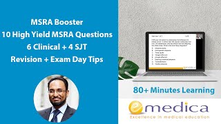 MSRA 2024 Booster - 10 MSRA Questions: 6 Clinical + 4 MSRA SJT scenarios + tips for MSRA preparation