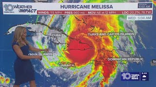 Hurricane Melissa moves over Cuba as a major hurricane
