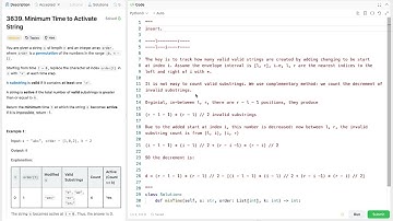 leetcode 3639  Minimum Time to Activate String | insort