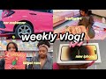 Weekly vlog  pink car makeover new iphone buying new art target run with friends  more