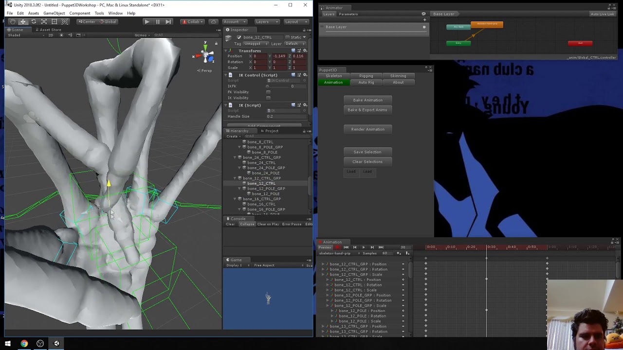 Unity3d - Puppet Rigging session - 03 - YouTube