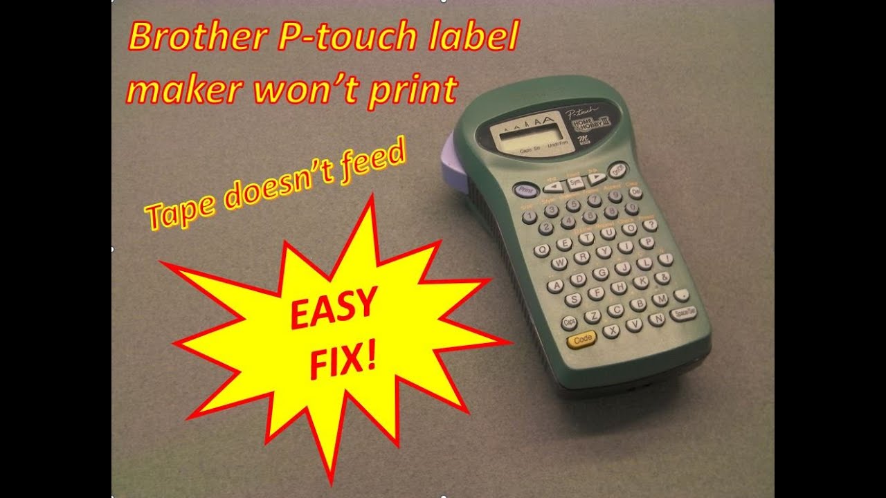 Принтер Brother P-touch Label Maker не печатает. Лента не подается.