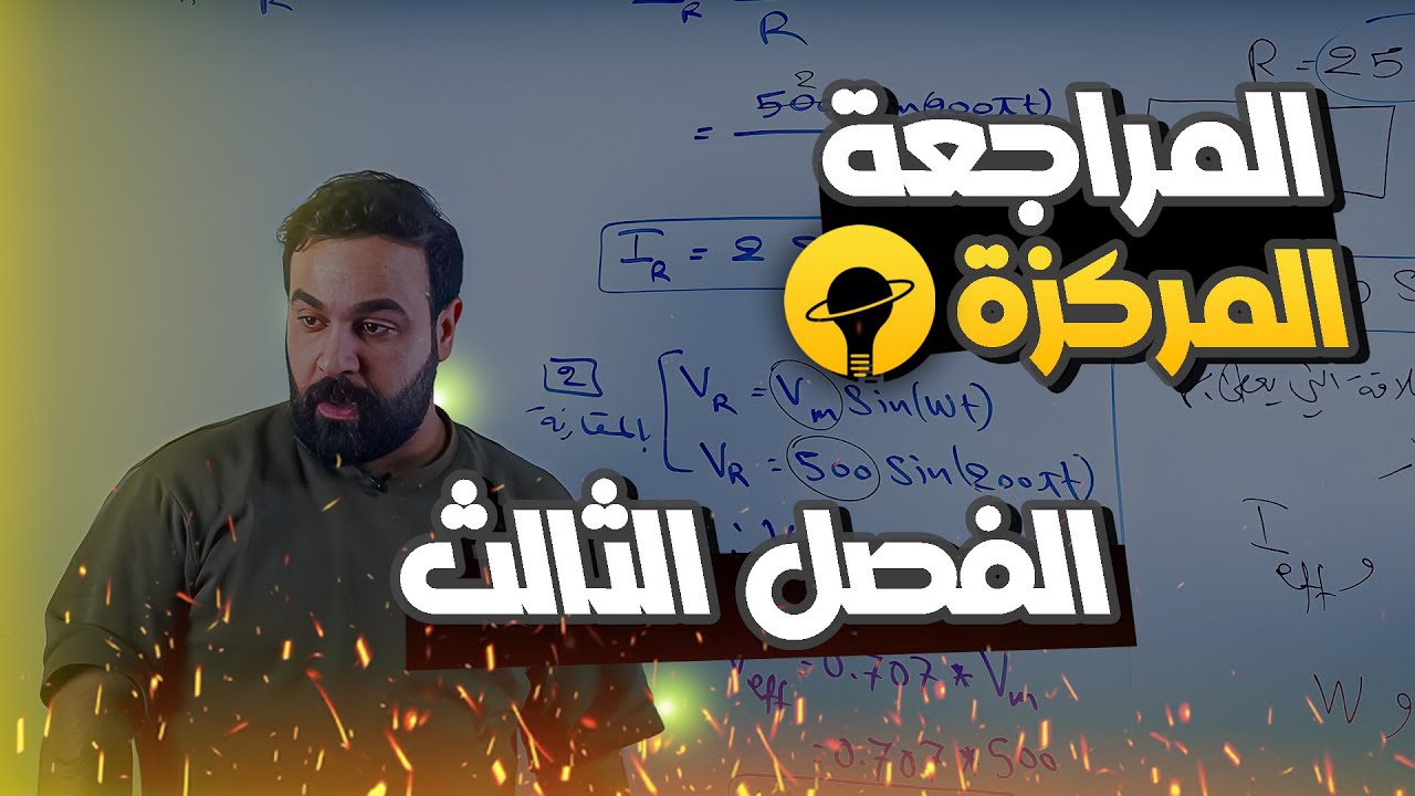 فيزياء السادس العلمي المراجعة المركزة - مسائل الفصل الثالث 2025 (الاعتيادي و المتميزين)