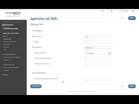 Applicant Center Configuration