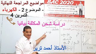 دراسة شحن مكثفة بيانيا :  تمرين مهم