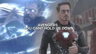 avengers || can&#39;t hold us down