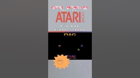 Dig Dug Title Screen: Atari 2600 Coolest moments #retro #retrogames #atari #shorts