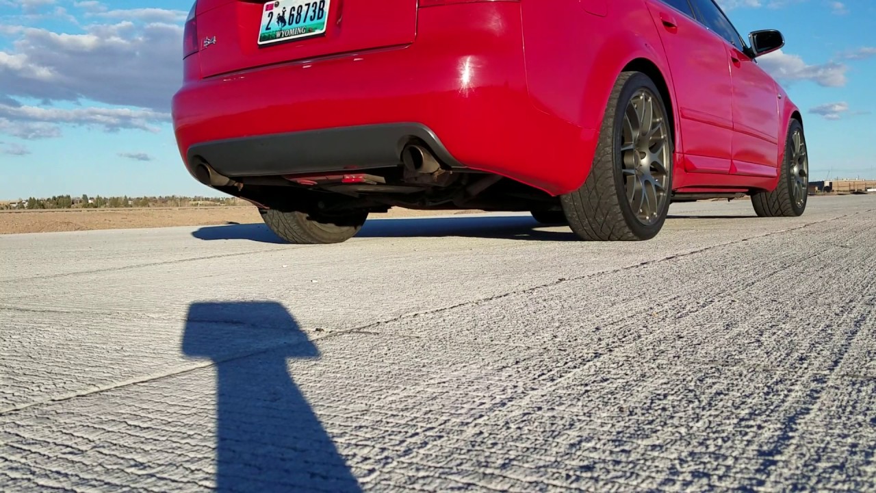B6 s4 muffler delete gutted cats YouTube