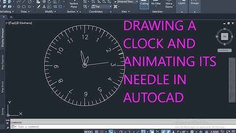 AutoCad Animation || Clock rotate animation in Autocad|| how to draw a 2D clock in Autocad