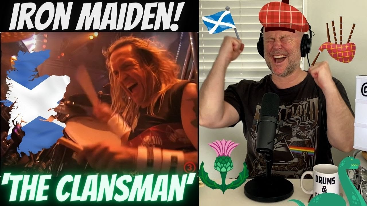 Реакция преподавателя игры на барабанах: IRON MAIDEN — «The Clansman» (концерт на фестивале Rock ...