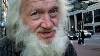 Panhandler with the fancy cup