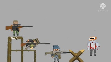 Players attacking zombies (random video simple sandbox 2 animation)