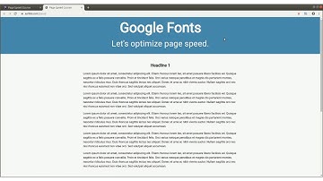 Page Speed - Using Google Fonts