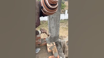 Hacking on column #brickwork #columncasting #hacking #ajmer #ytviral #ytshortsvideo