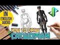 [DRAWPEDIA] HOW TO DRAW CATWOMAN ZERO from DC &amp; FORTNITE SKIN - STEP BY STEP DRAWING TUTORIAL