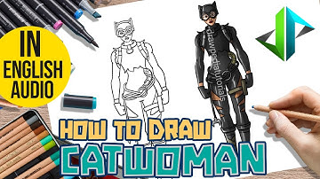 [DRAWPEDIA] HOW TO DRAW CATWOMAN ZERO from DC & FORTNITE SKIN - STEP BY STEP DRAWING TUTORIAL