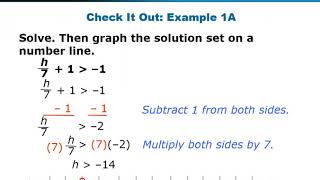 Math  -Grade 9 - Algebra-   chapter 3 -  lesson 3- 4 Solving  two- step and Multi-step inequalities