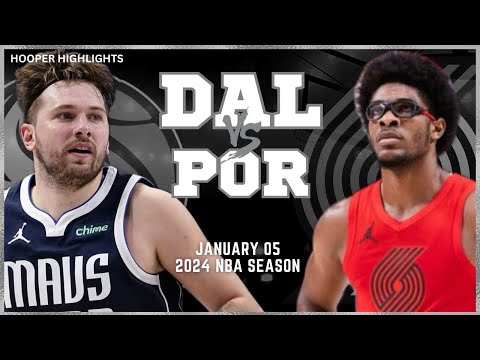 Dallas Mavericks vs Portland Trail Blazers Full Game Highlights | Jan 5 | 2024 NBA Season