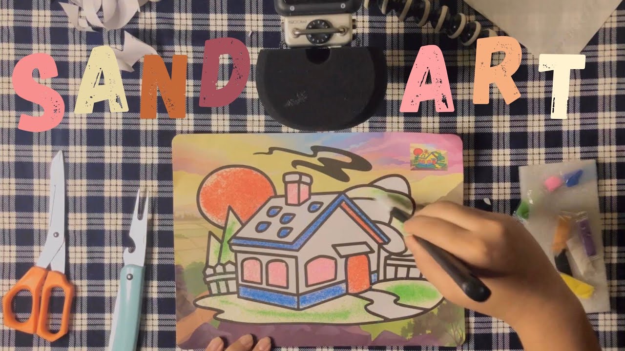 ASMR SAND ART 🎨 (no talking,pouring,spreading,relaxation) YouTube