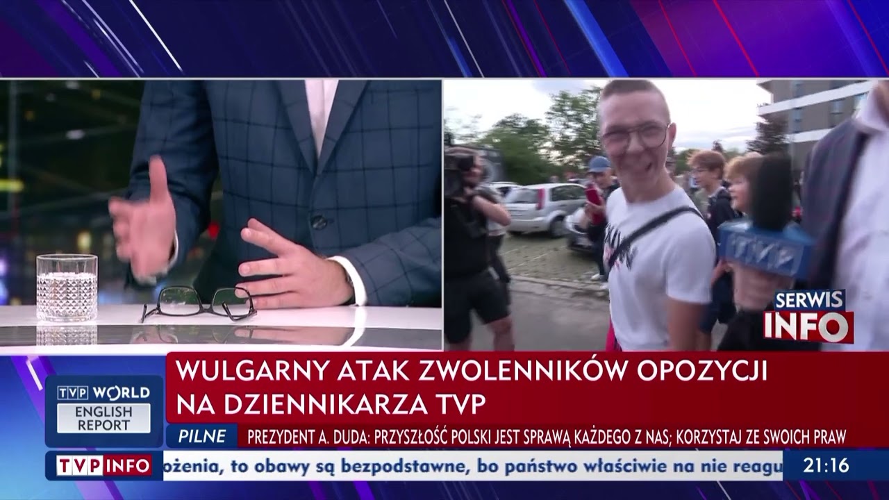 Wulgarny atak zwolenników opozycji na dziennikarza TVP