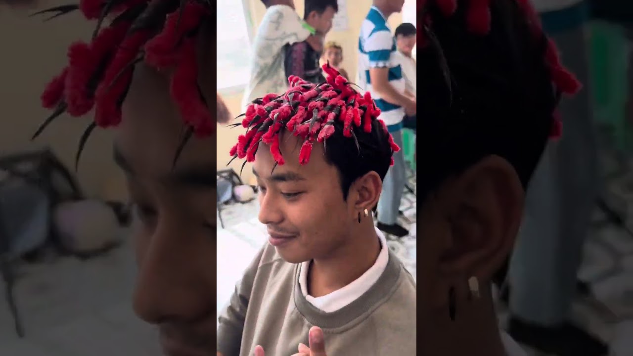 ဆံပင်ကောက်နည်း tutorial & Men perm 👨🏽‍🦱👨🏽‍🦱