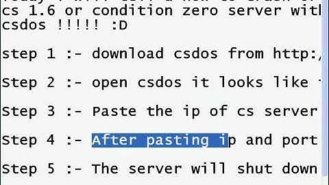 how to hack cs server with csdos