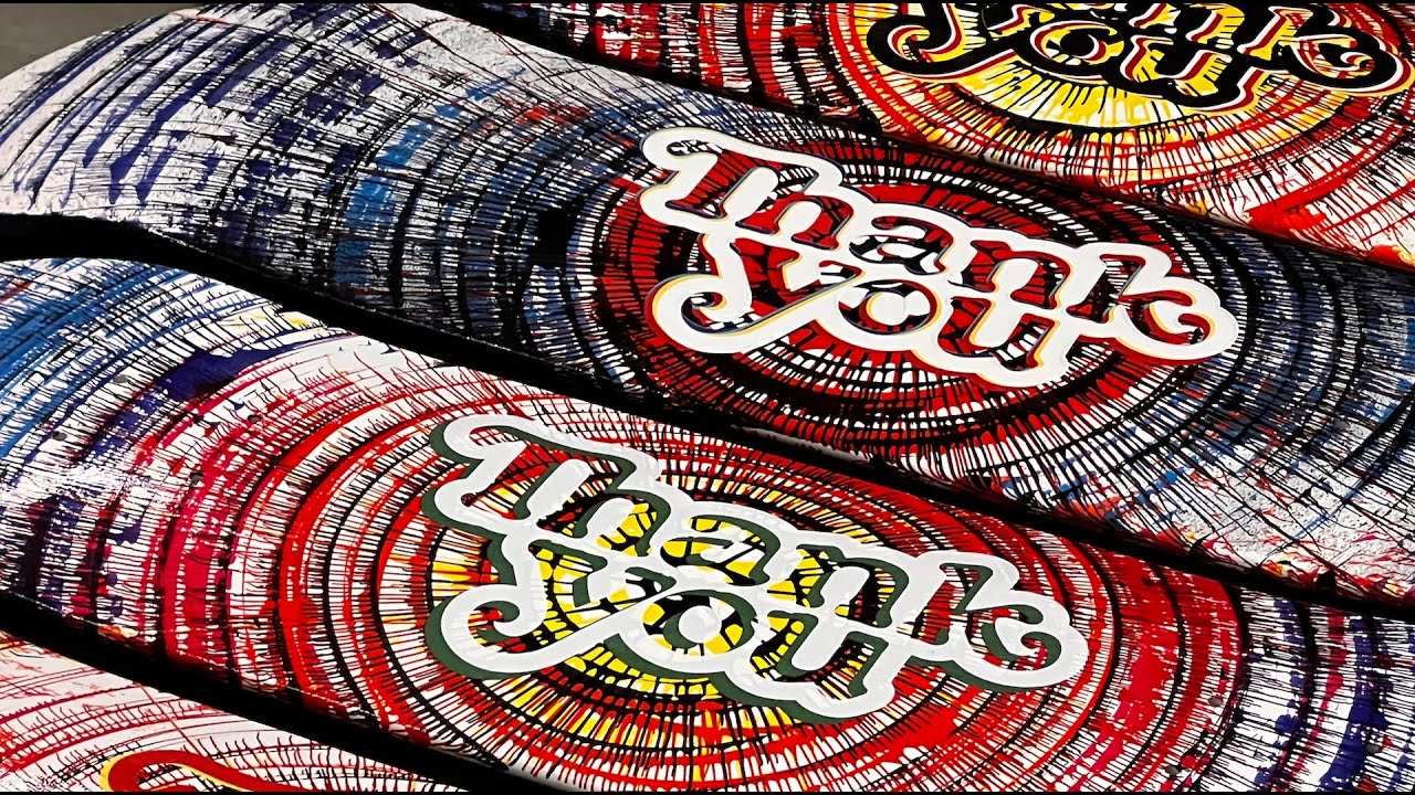 RARE 1-OF-1 HAND PAINTED "SPINPAINT" DECKS