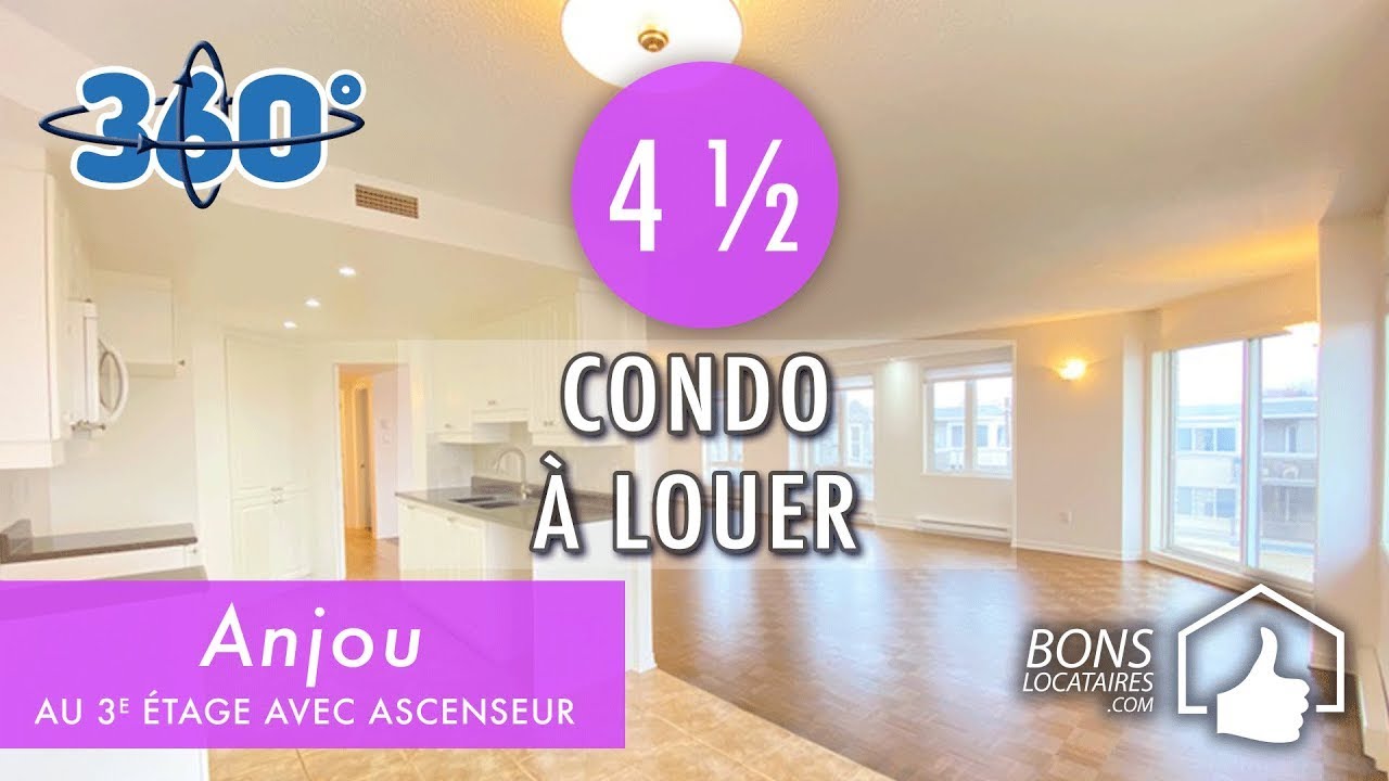 Condo à louer / Visite virtuelle 360 / Apartment Tour/ Anjou 4 ½