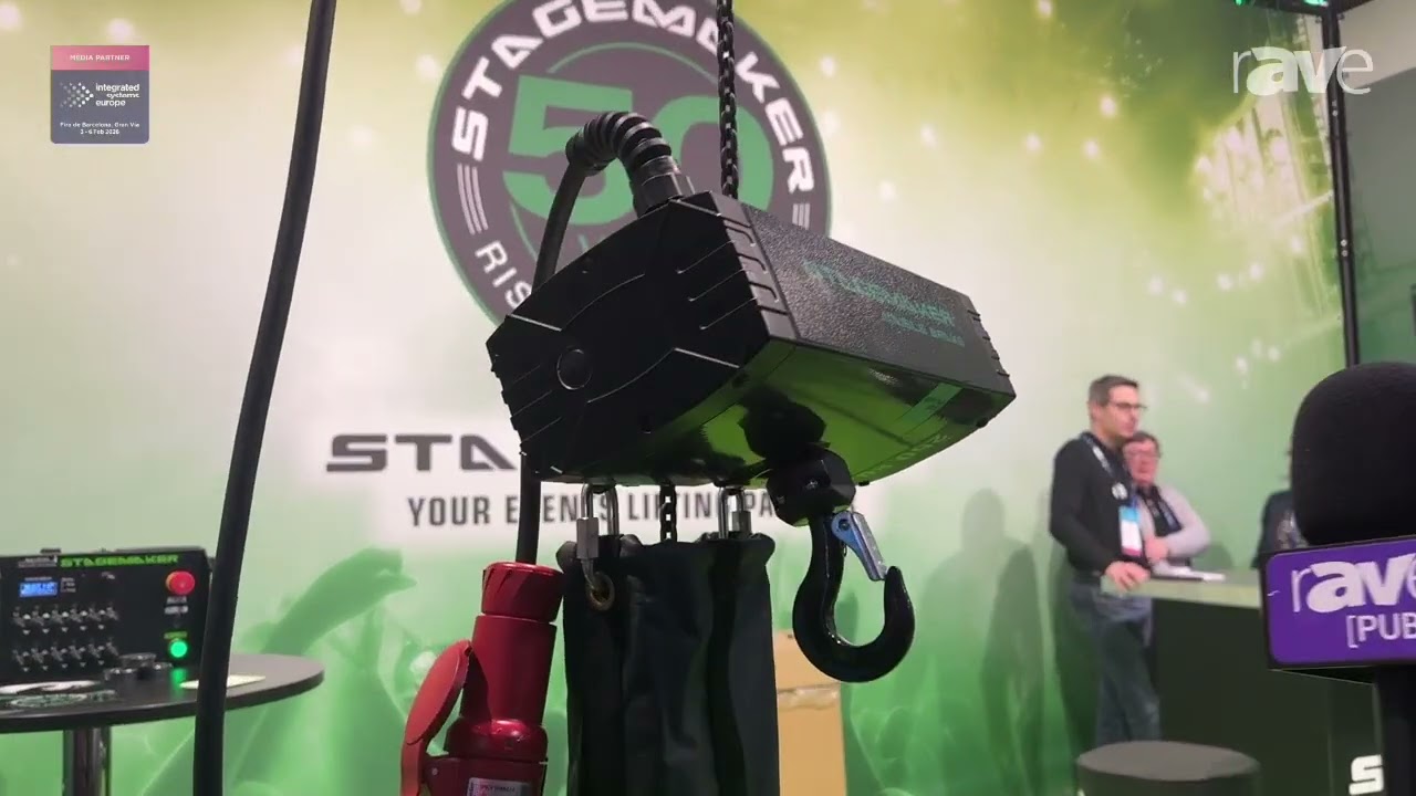 ISE 2026: STAGEMAKER Exhibits STAGEMAKER SR1 Electric Chain Hoist