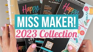 NEW! Happy Planner Miss Maker 2023 Collection Flip Through - Sticker Books, Notebook & Stencils