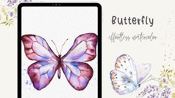 Watercolor Butterfly in Procreate