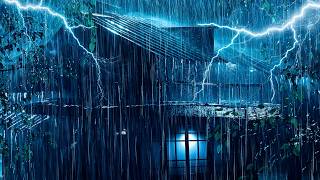 The BEST Method to Fall Asleep Fast | Extremely Heavy Rain & Thunder Sound for Deep Sleep