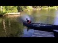 Leaf Blower boat propulsion #finn finn motor boat
