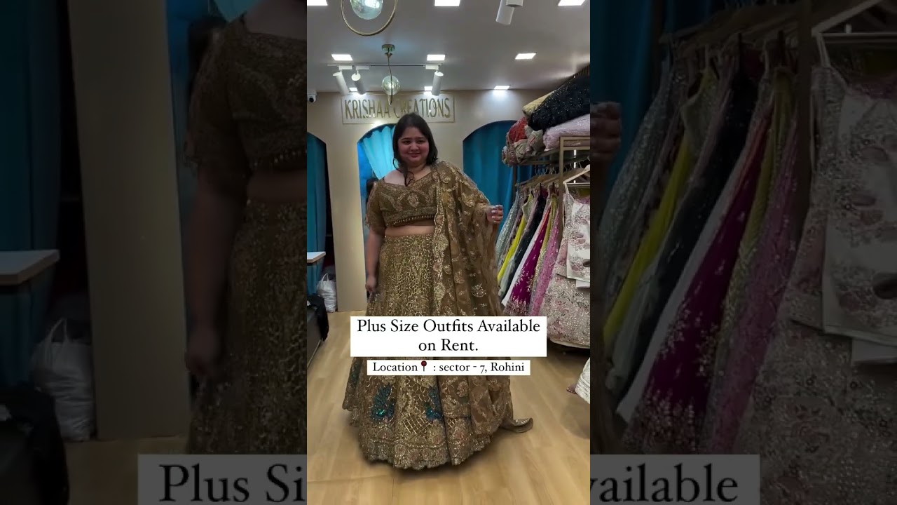 plus size lehenga available on rent.... 