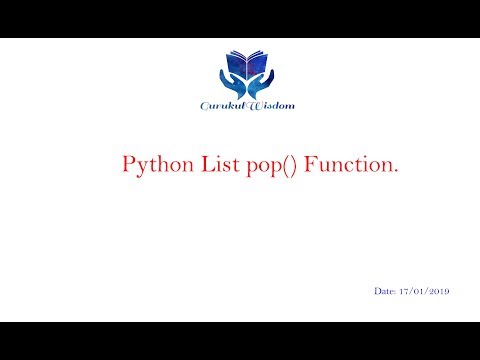 37-Python List pop() Function