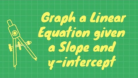 Graph a linear equation given the slope and y-intercept | Tagalog