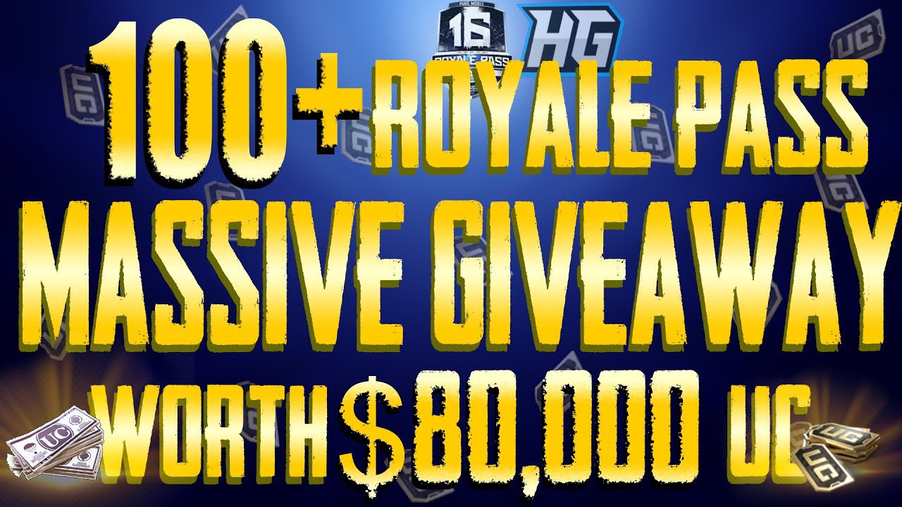 100+ SEASON 16 ROYALE PASS GIVEAWAY | $80,000 UC | HAPAC GAMING