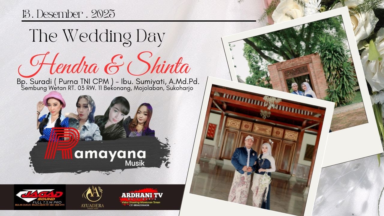 LIVE ARDHANI TV || OM. RAMAYANA MUSIC || AYUADERA MUA || JAGAD PRO AUDIO || SEMBUNGWETAN, 13-12-2025