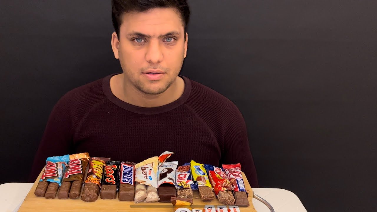 ASMR eating chocolate bars mukbang (chocolate party)asmr mukbang 