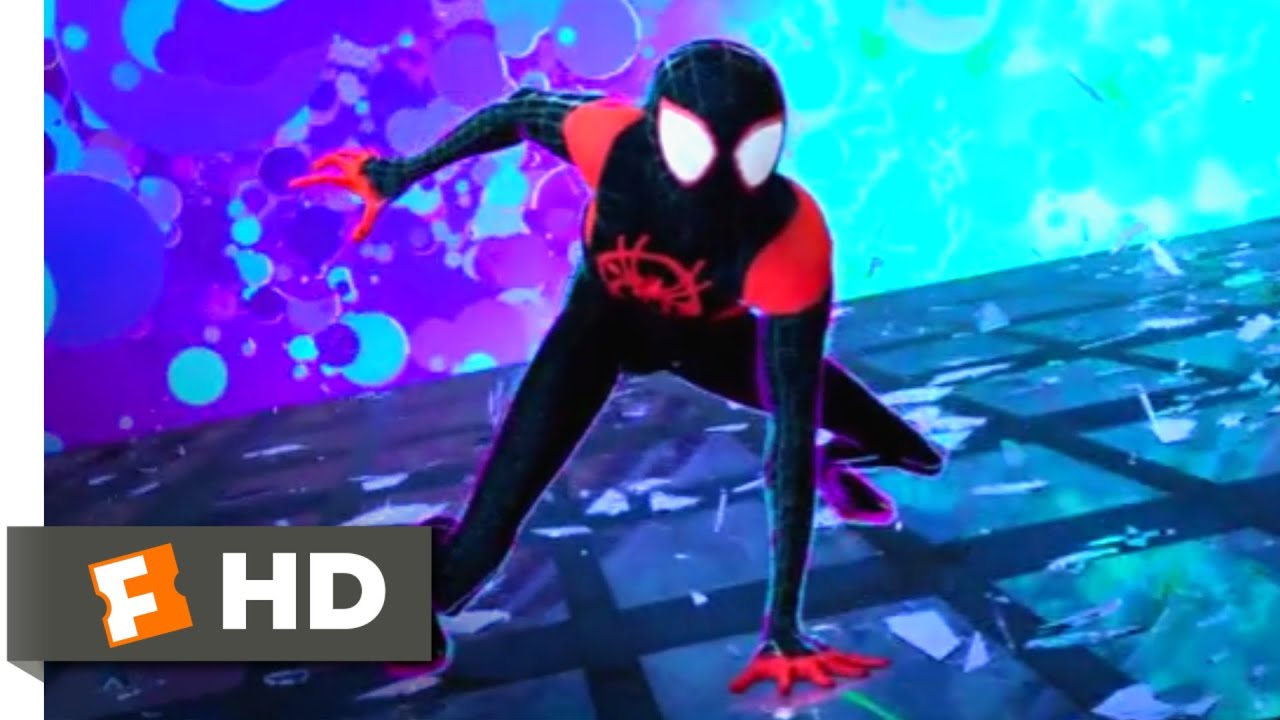 Spider Man Into The Spider Verse 2018 Miles Vs Kingpin Scene - how to make miles morales spider man in roblox superhero