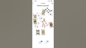 Lv 106 of Easy game-Brain test 🤔😲😲🤫.. Find three wrong cards..