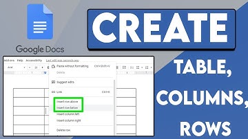 How to Create Table on Google Docs | Add Rows on Google Docs
