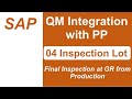 Sap ppqm integration  04 inspection lot  quality management  easy to understand