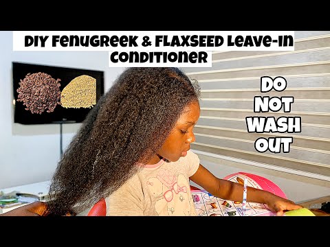 DIY FENUGREEK AND FLAXSEED LEAVE-IN CONDITIONER🔥 Hair Grows Insanely fast #thick #full #longhair 